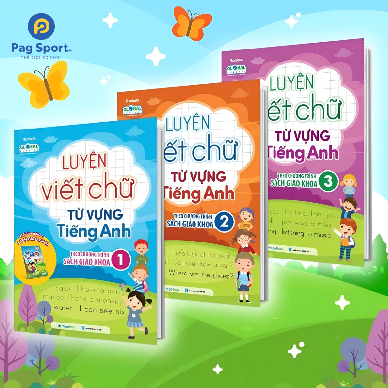 Sách luyện viết chữ từ vựng tiếng anh cho bé