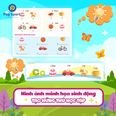 Sách luyện viết chữ từ vựng tiếng anh cho bé