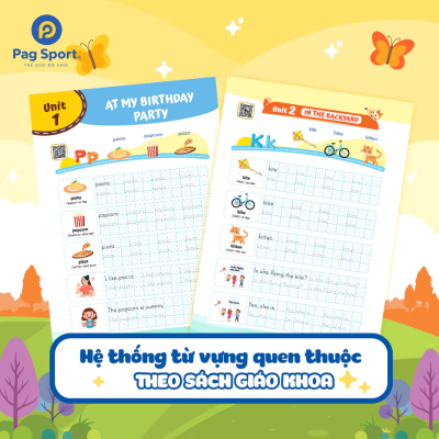 Sách luyện viết chữ từ vựng tiếng anh cho bé