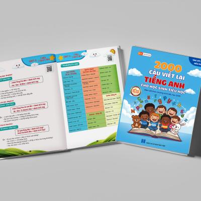Combo 2 Sách Luyện Viết Tiếng Anh Cho Học Sinh Tiểu Học – 2000 Câu Viết Lại + Hướng Dẫn Viết Đoạn Văn | Tặng App Học