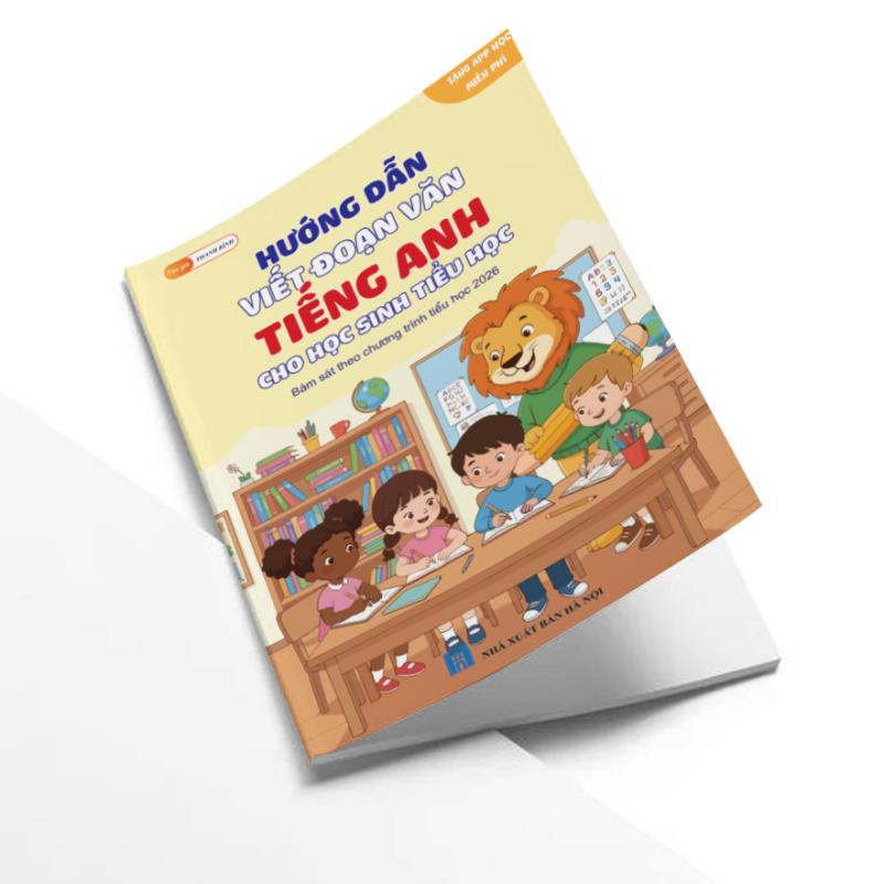 Combo 2 Sách Luyện Viết Tiếng Anh Cho Học Sinh Tiểu Học – 2000 Câu Viết Lại + Hướng Dẫn Viết Đoạn Văn | Tặng App Học