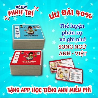 Combo Thẻ Học Tiếng Anh Song Ngữ Cho Bé | Tặng App Học Miễn Phí | Học Nhanh Nhớ Lâu