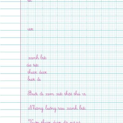 Vở luyện viết Mẫu chữ nhỏ một ô ly