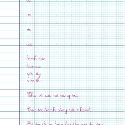 Vở luyện viết Mẫu chữ nhỏ một ô ly