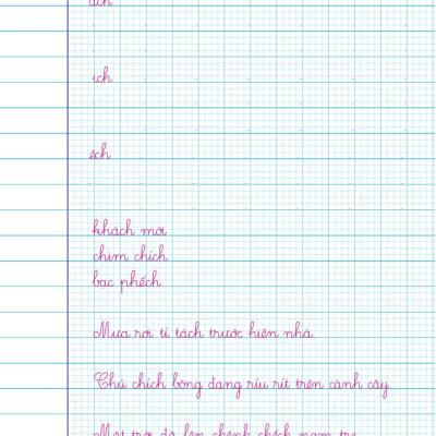 Vở luyện viết Mẫu chữ nhỏ một ô ly