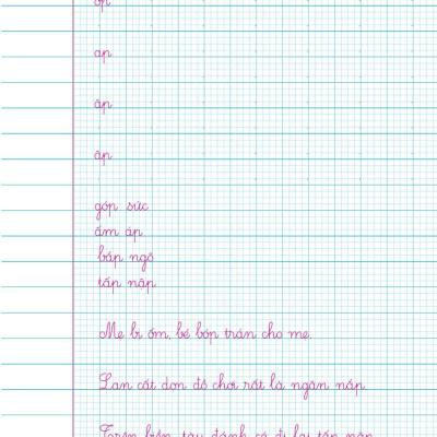 Vở luyện viết Mẫu chữ nhỏ một ô ly