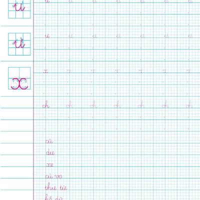 Vở luyện viết Mẫu chữ nhỏ một ô ly