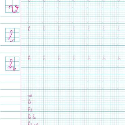 Vở luyện viết Mẫu chữ nhỏ một ô ly