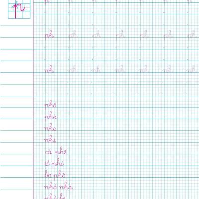 Vở luyện viết Mẫu chữ nhỏ một ô ly