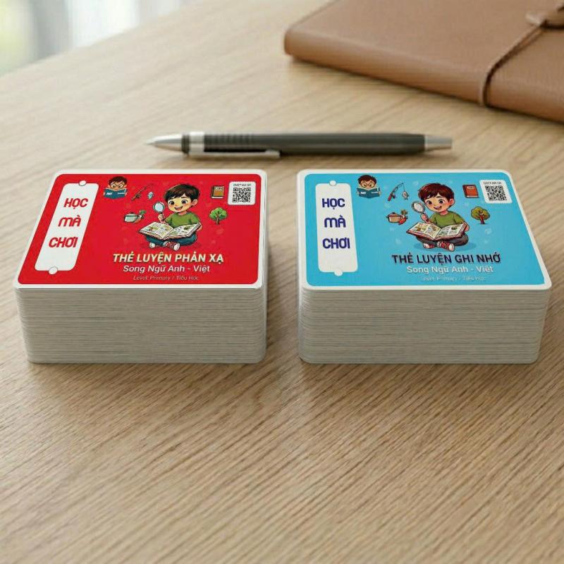 Combo Thẻ Học Tiếng Anh Song Ngữ Cho Bé | Tặng App Học Miễn Phí | Học Nhanh Nhớ Lâu